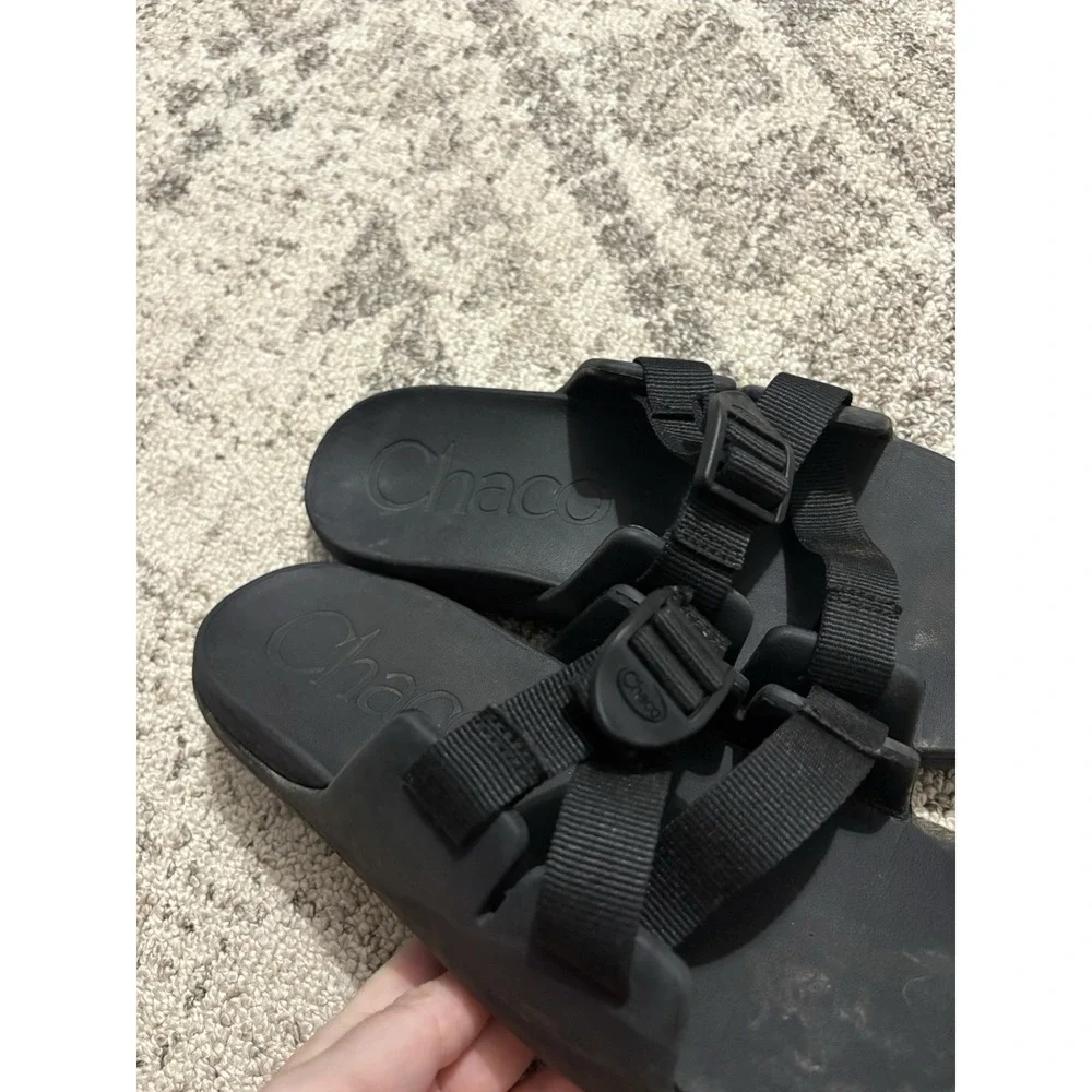 Kids Black Chaco Chillos Slide Sandals Size 5